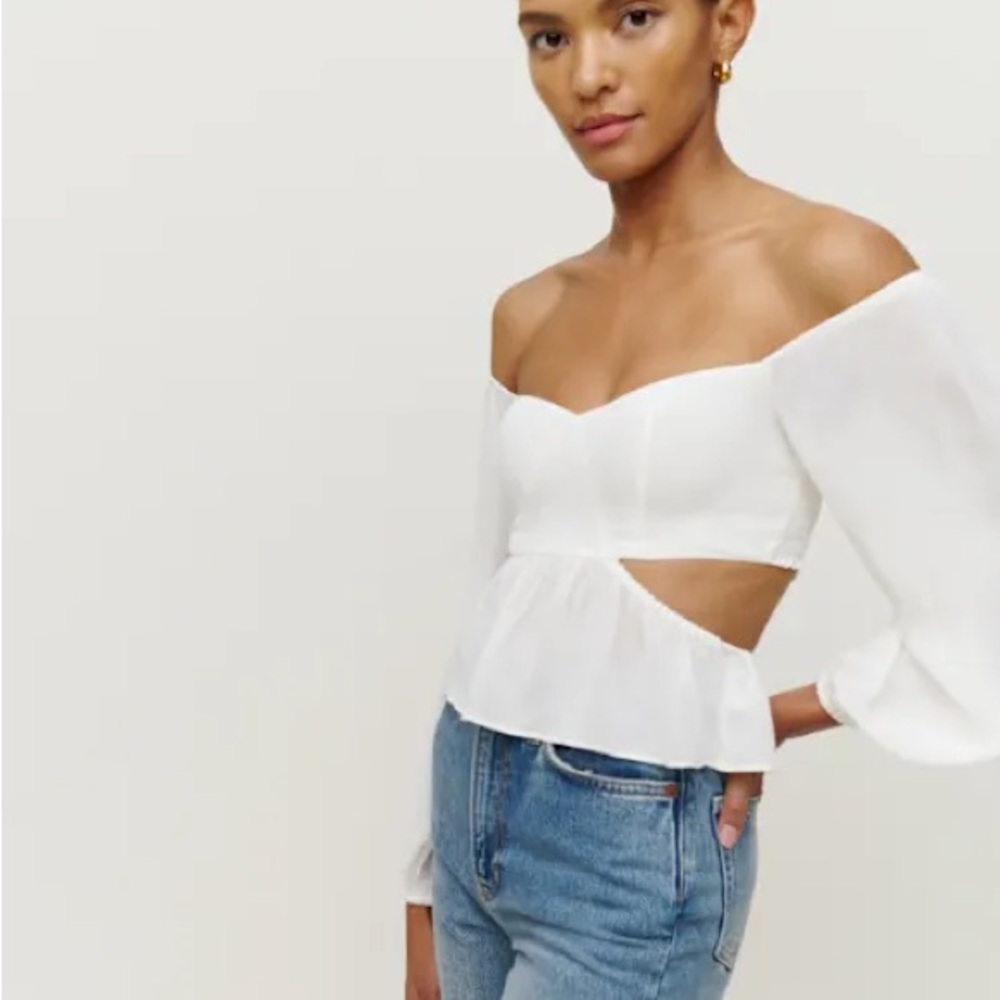 Reformation White Blouse